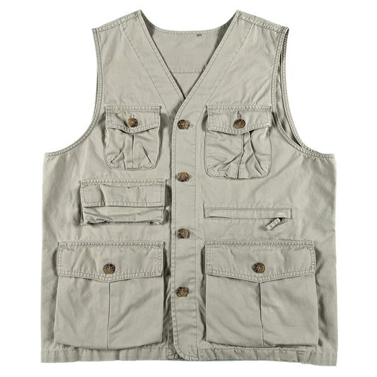 00s Lands' End Cotton Utility Vest- M