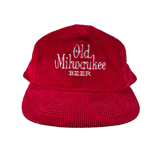 80s Old Milwaukee Beer Corduroy Trucker Hat