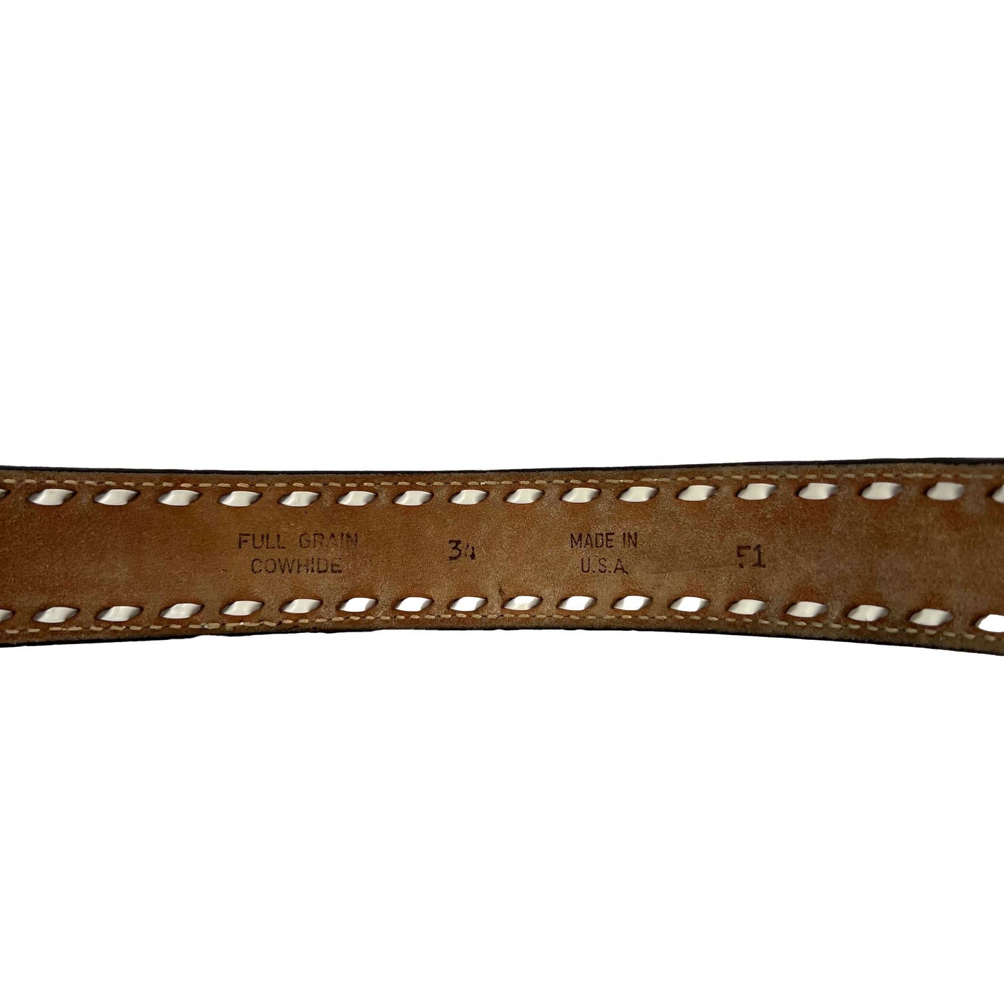 Pendleton Whisky Buckle Acorn Embellished Leather Belt- 30"-34"