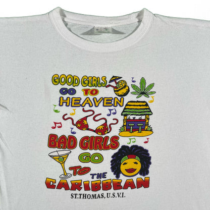 90s 'Bad Girls Go To The Caribbean' Tee- M