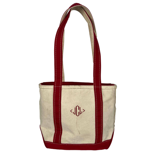 L.L. Bean Canvas Red Handle z/u Boat and Tote Bag- XS