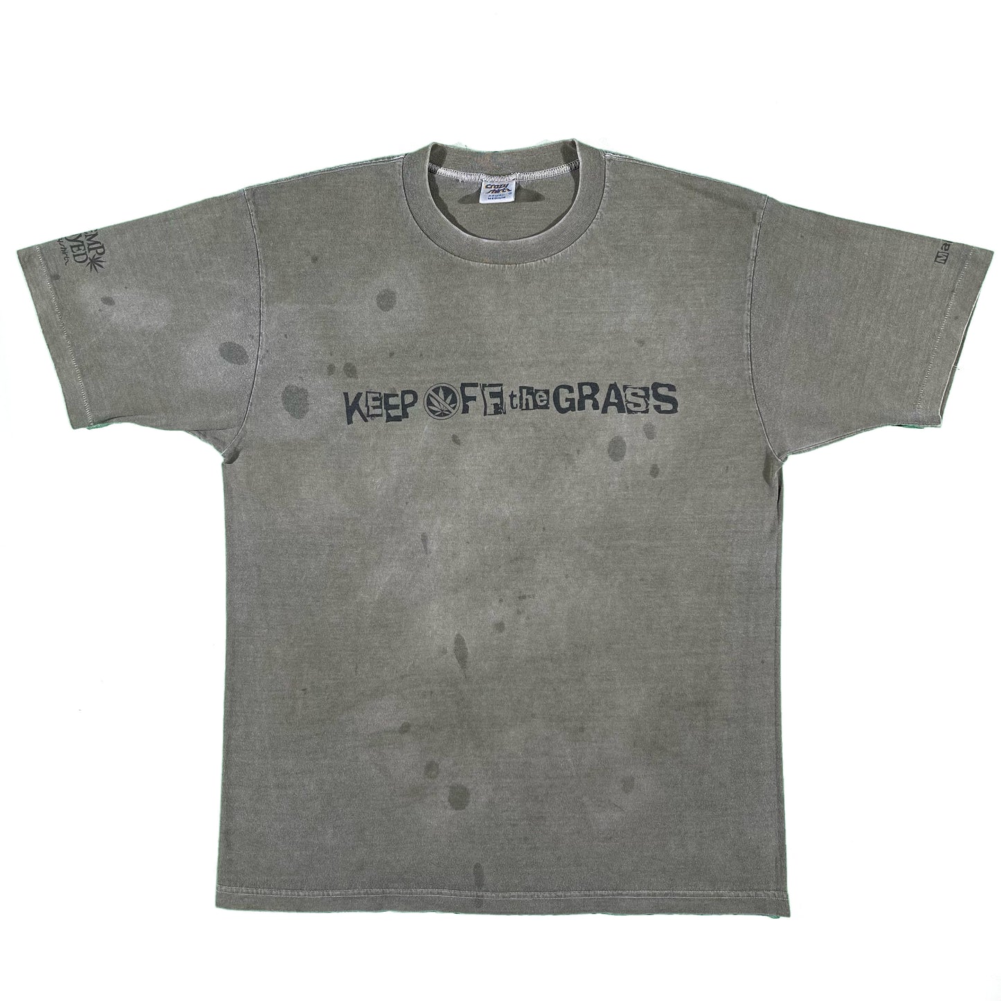 90s Crazy Shirts 'Keep Off the Grass' Weed Tee- M