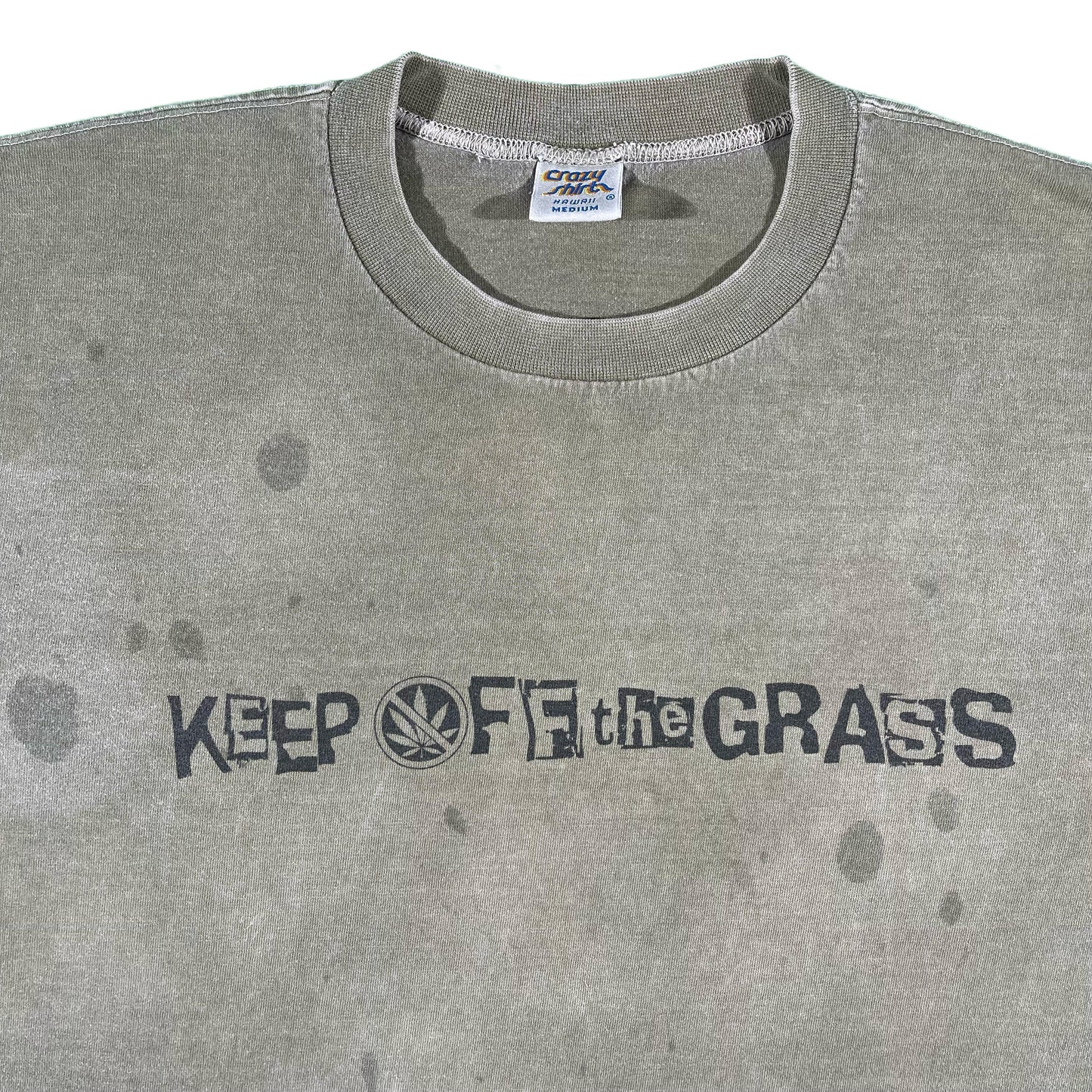 90s Crazy Shirts 'Keep Off the Grass' Weed Tee- M