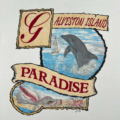 80s Galveston Island Paradise Tee- XL