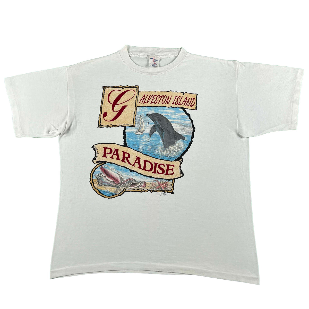 80s Galveston Island Paradise Tee- XL