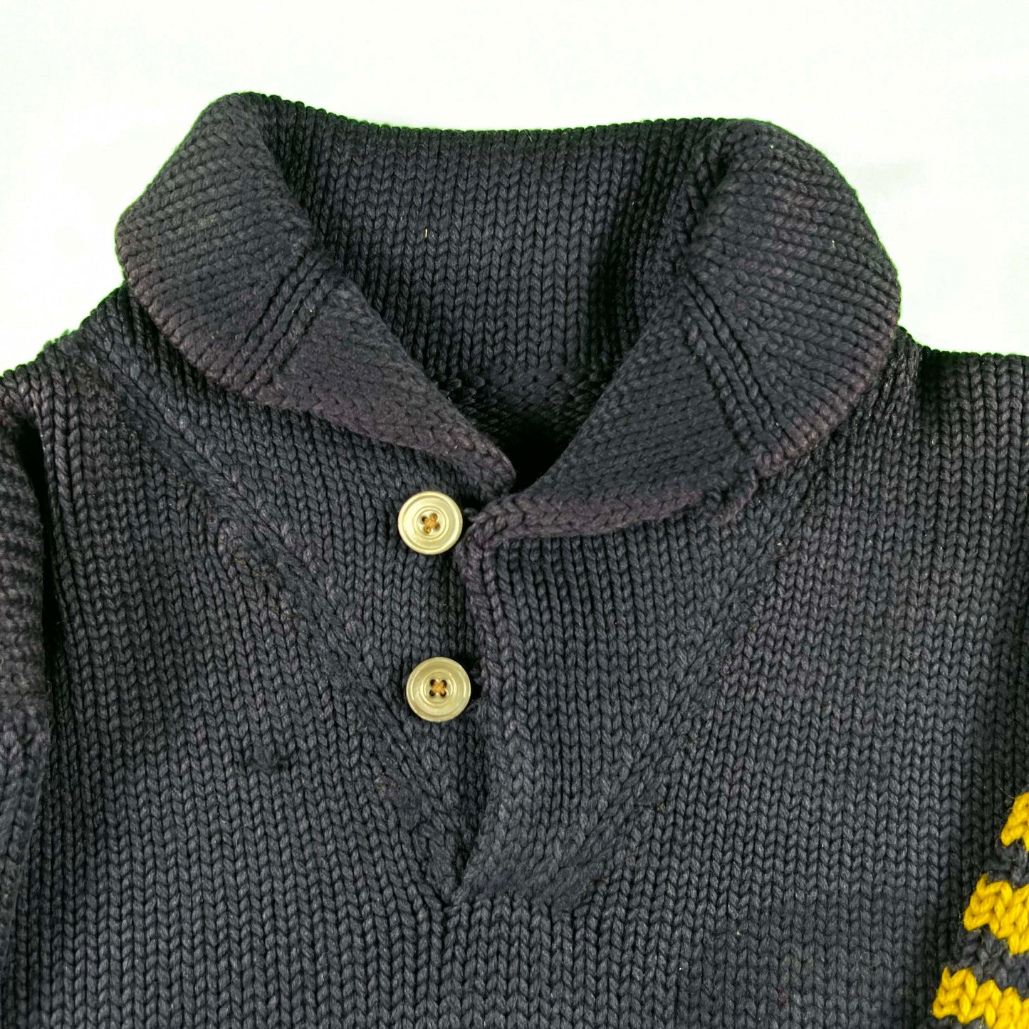 40s Shawl Loop Collar Wool Sweater- XS