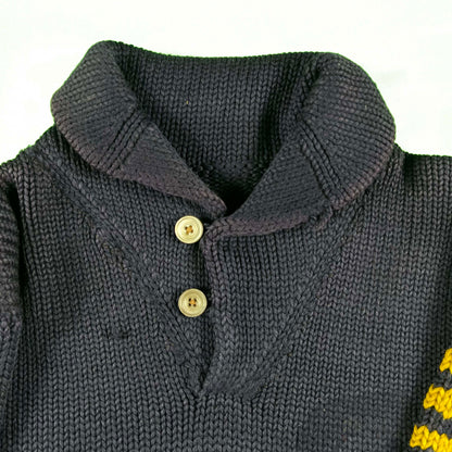 40s Shawl Loop Collar Wool Sweater- XS