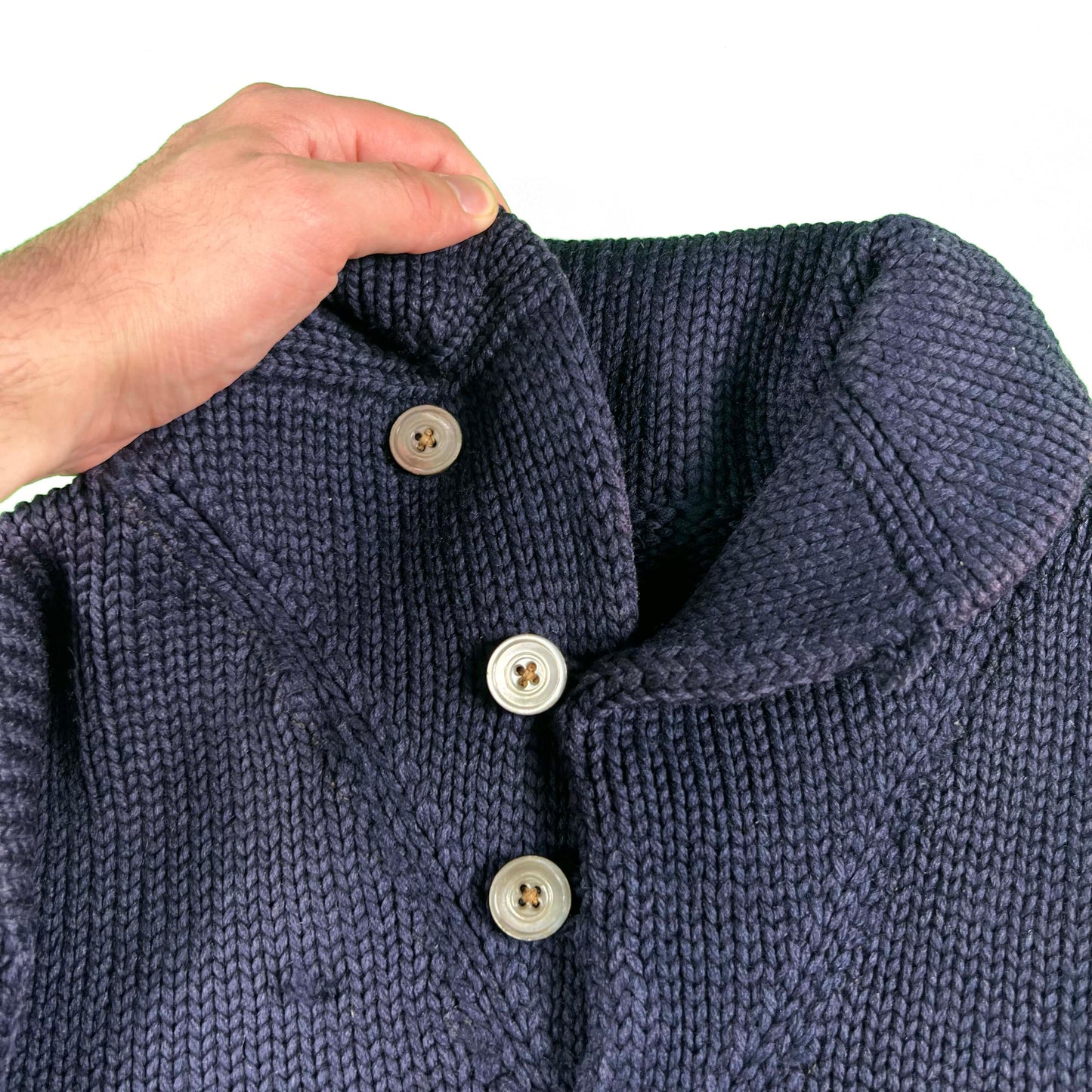 40s Shawl Loop Collar Wool Sweater- XS