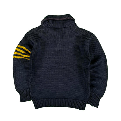 40s Shawl Loop Collar Wool Sweater- XS