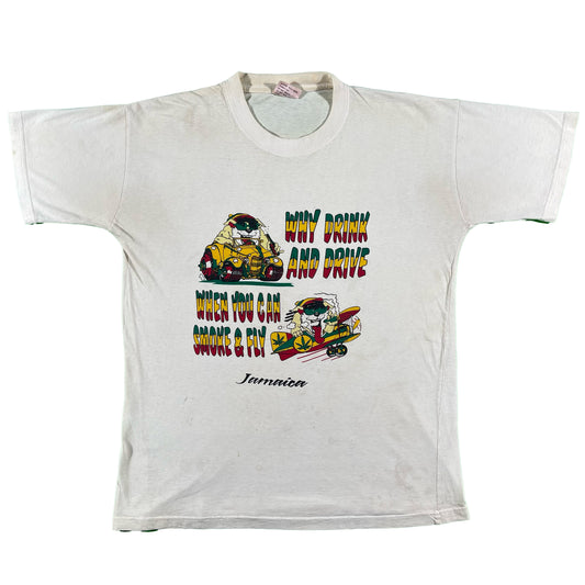 90s 'Smoke and Fly' Jamaica Tee - L