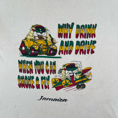 90s 'Smoke and Fly' Jamaica Tee - L