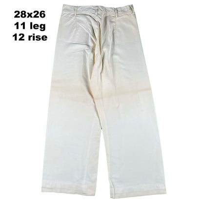 40s/50s White Cotton Sailor Pants- SELECT PAIR