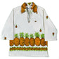 60s Hawaiian Pineapple 3/4 Sleeve Top- M