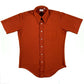 70s Rust Orange Polyester Top- L