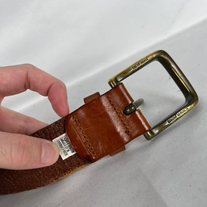 2006 Banana Republic Caramel Brown Leather Belt- 28"-32"