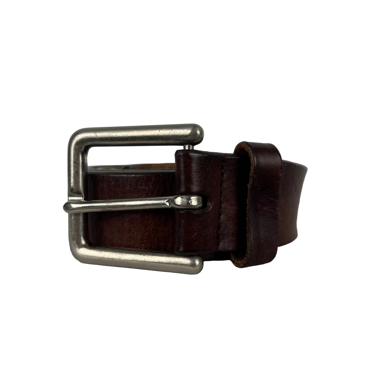 00s Calvin Klein Brown Leather Belt- 34"-38"