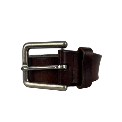 00s Calvin Klein Brown Leather Belt- 34"-38"