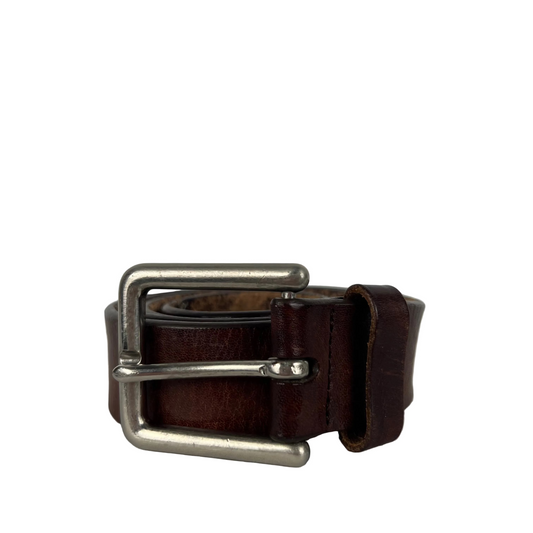 00s Calvin Klein Brown Leather Belt- 34"-38"
