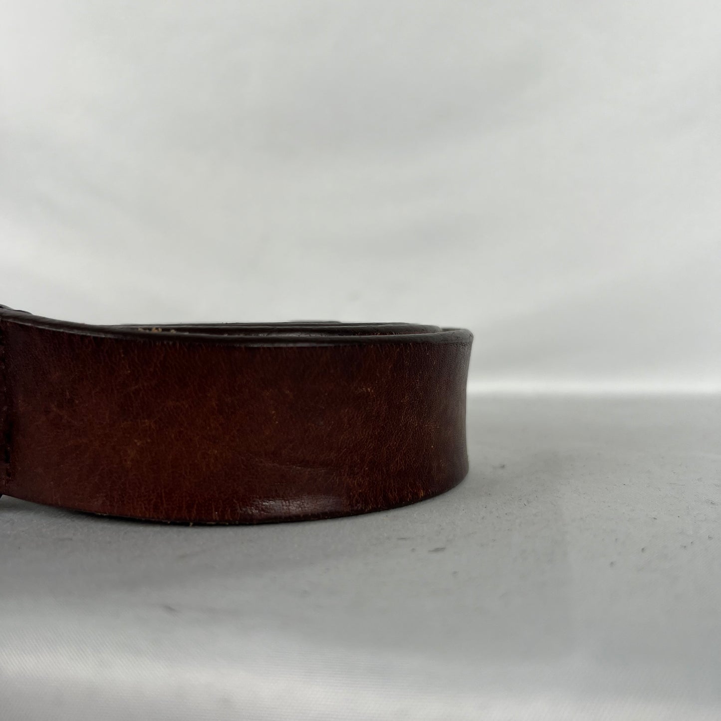 00s Calvin Klein Brown Leather Belt- 34"-38"