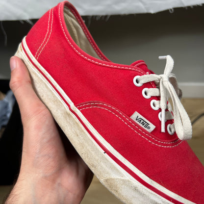 Faded Red Vans New Eras- M's 9, W's 10.5