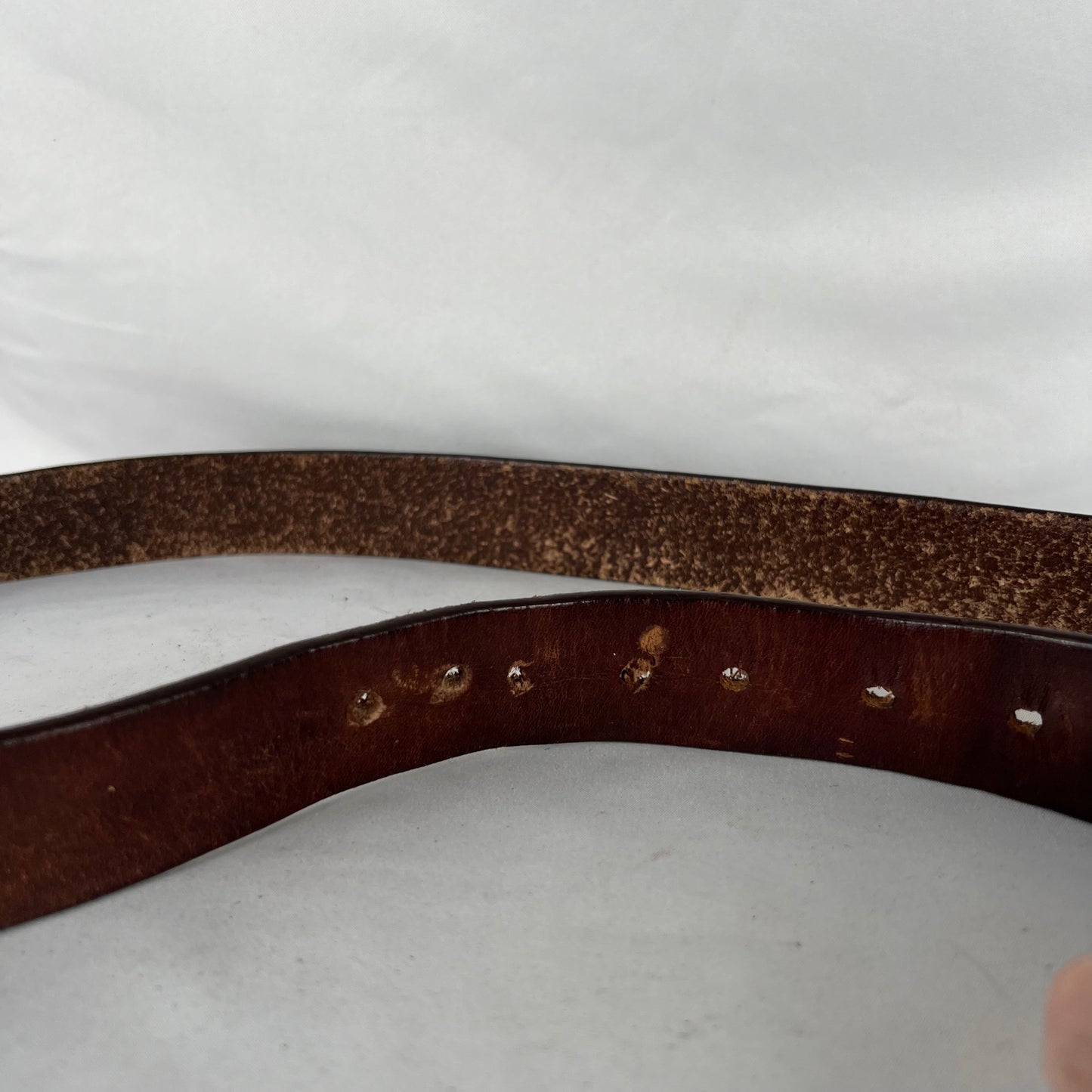 00s Calvin Klein Brown Leather Belt- 34"-38"