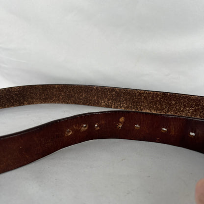 00s Calvin Klein Brown Leather Belt- 34"-38"