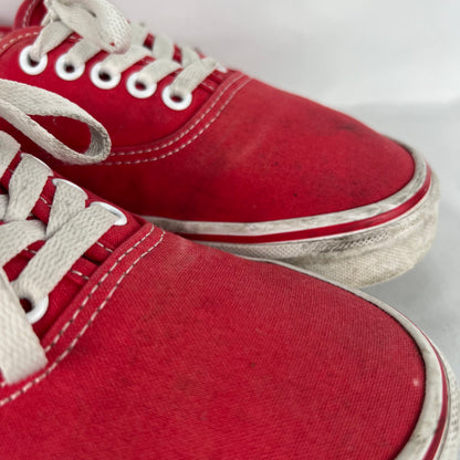 Faded Red Vans New Eras- M's 9, W's 10.5