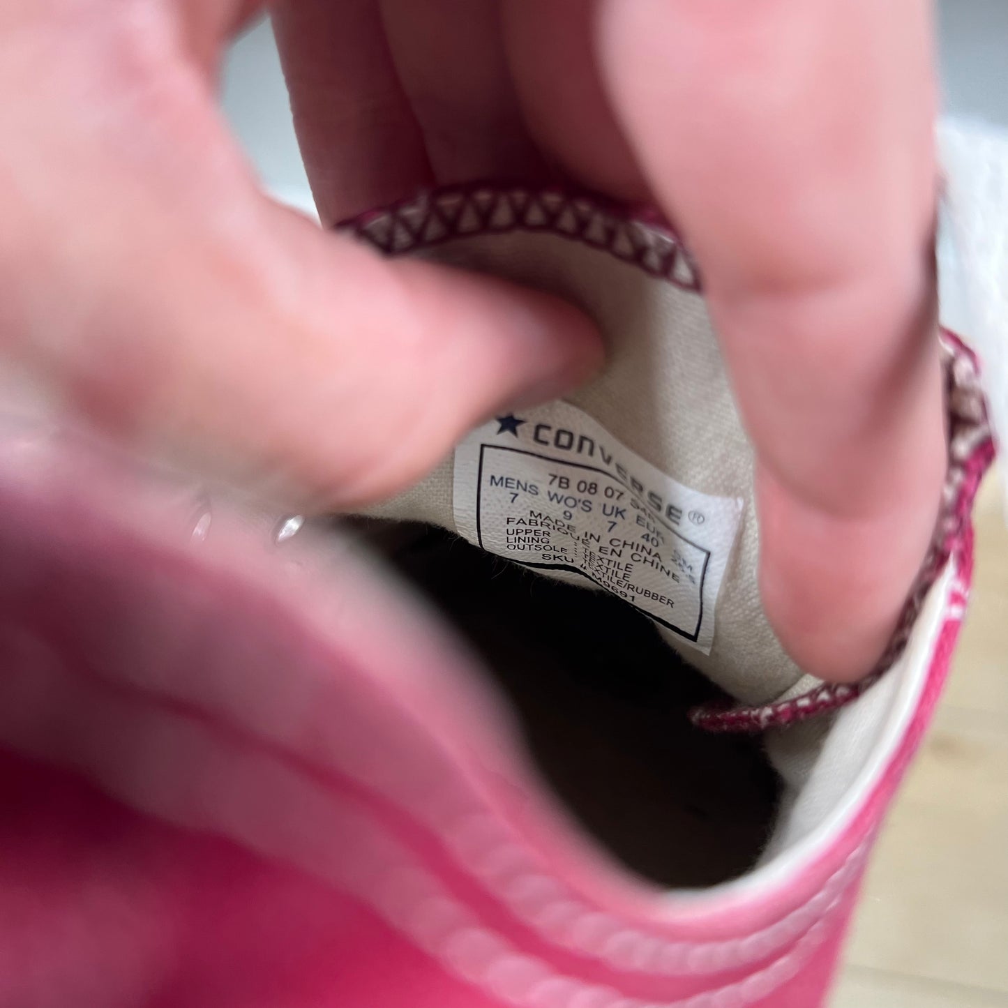 Sun Faded Burgundy Converse- M's 7, W's 8.5