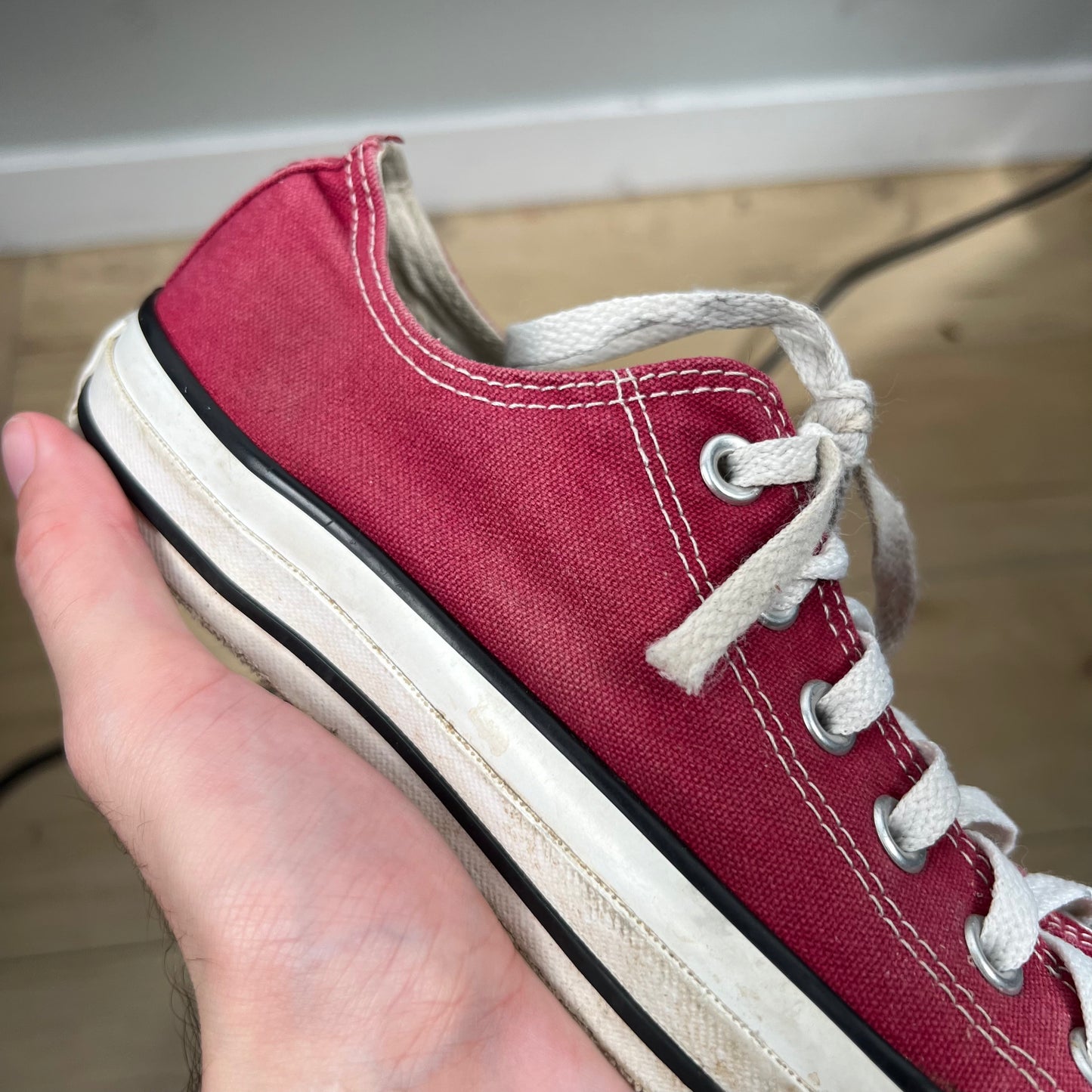 Sun Faded Burgundy Converse- M's 7, W's 8.5