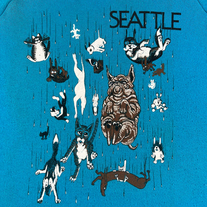 80s Seattle Raining Cats & Dogs Sweatshirt- XL