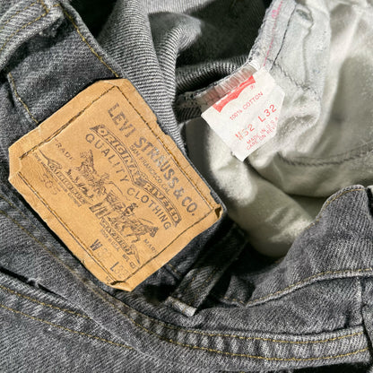 80s Over Dyed Black/Grey Levi's 505s- 30x31.5