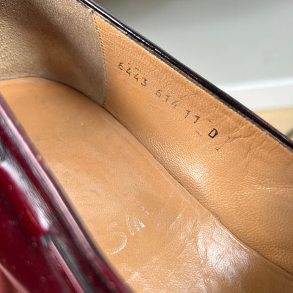 80s Mahogany Brown Leather Tassel Loafers- M's 11, W's 12.5