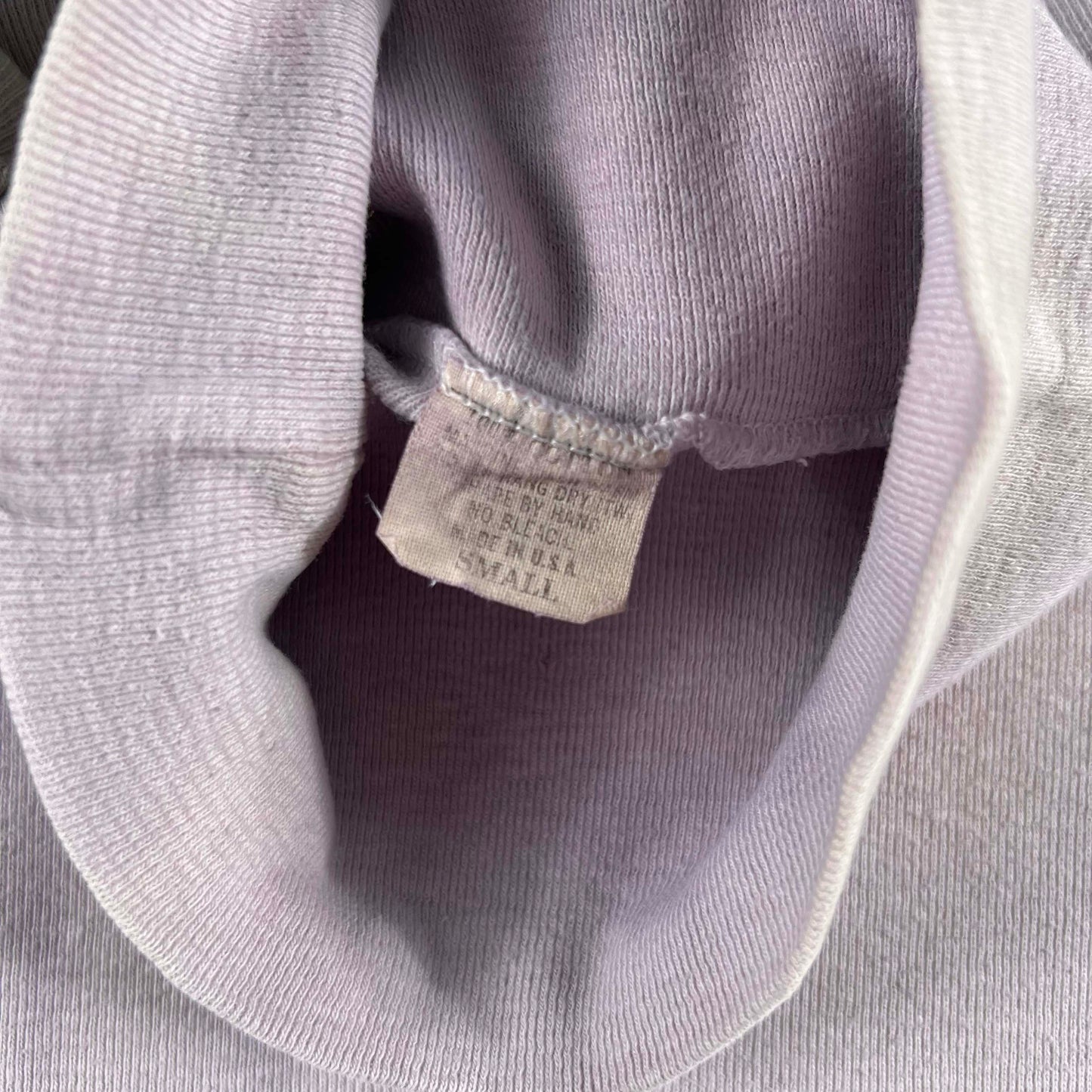 70s Sun Faded Lilac Purple Turtleneck- XS