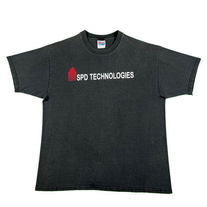 90s Faded Black 'SPD Technologies' Tee- XL