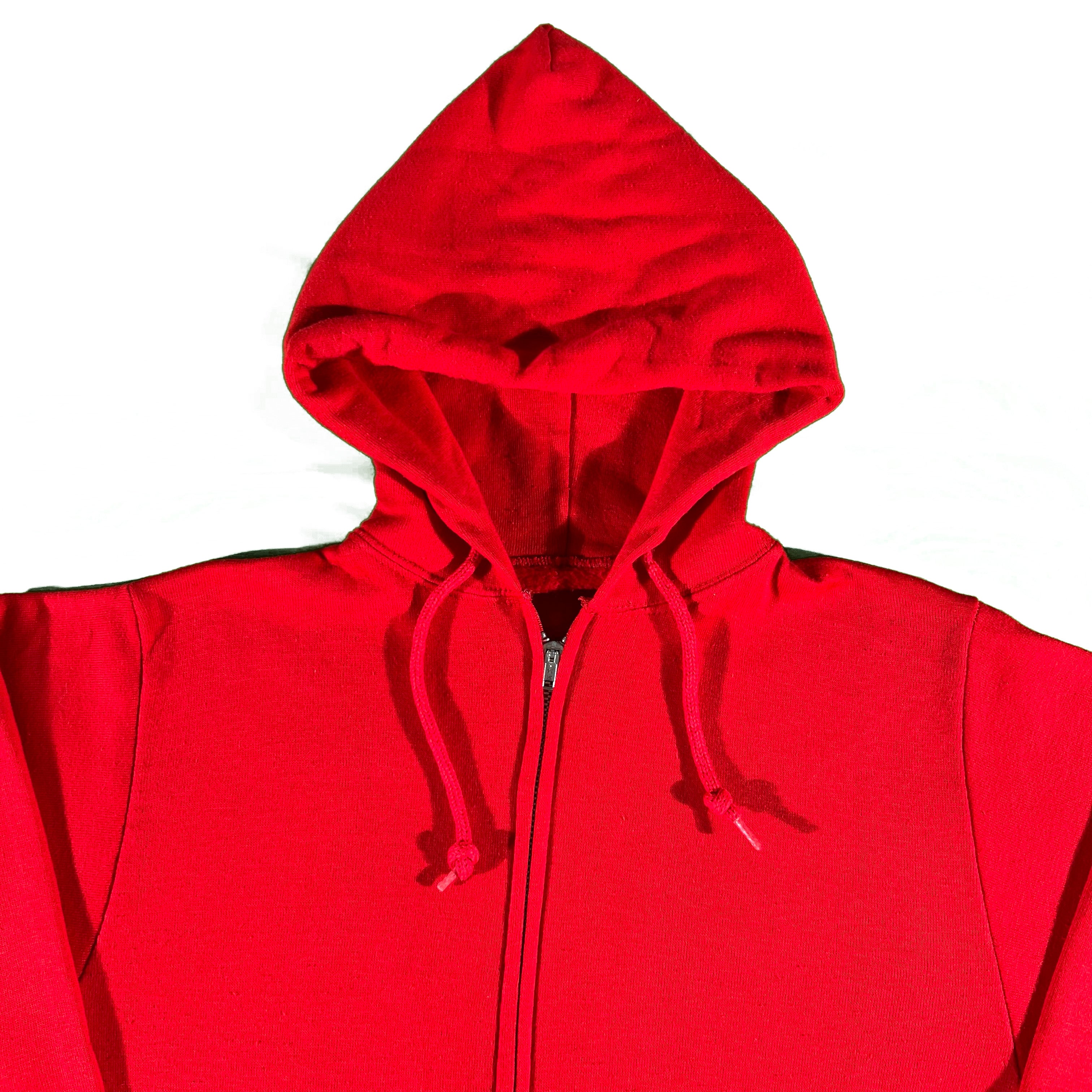 Plain red zip up cheap jacket