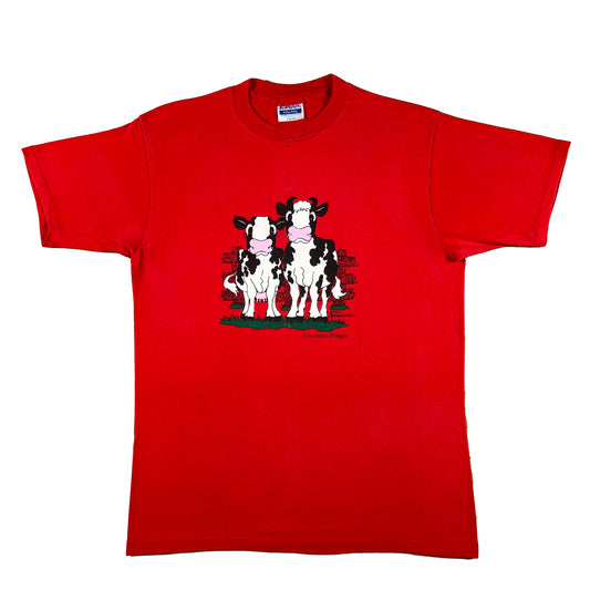 80s Tillamook Oregon Cows Tee- L