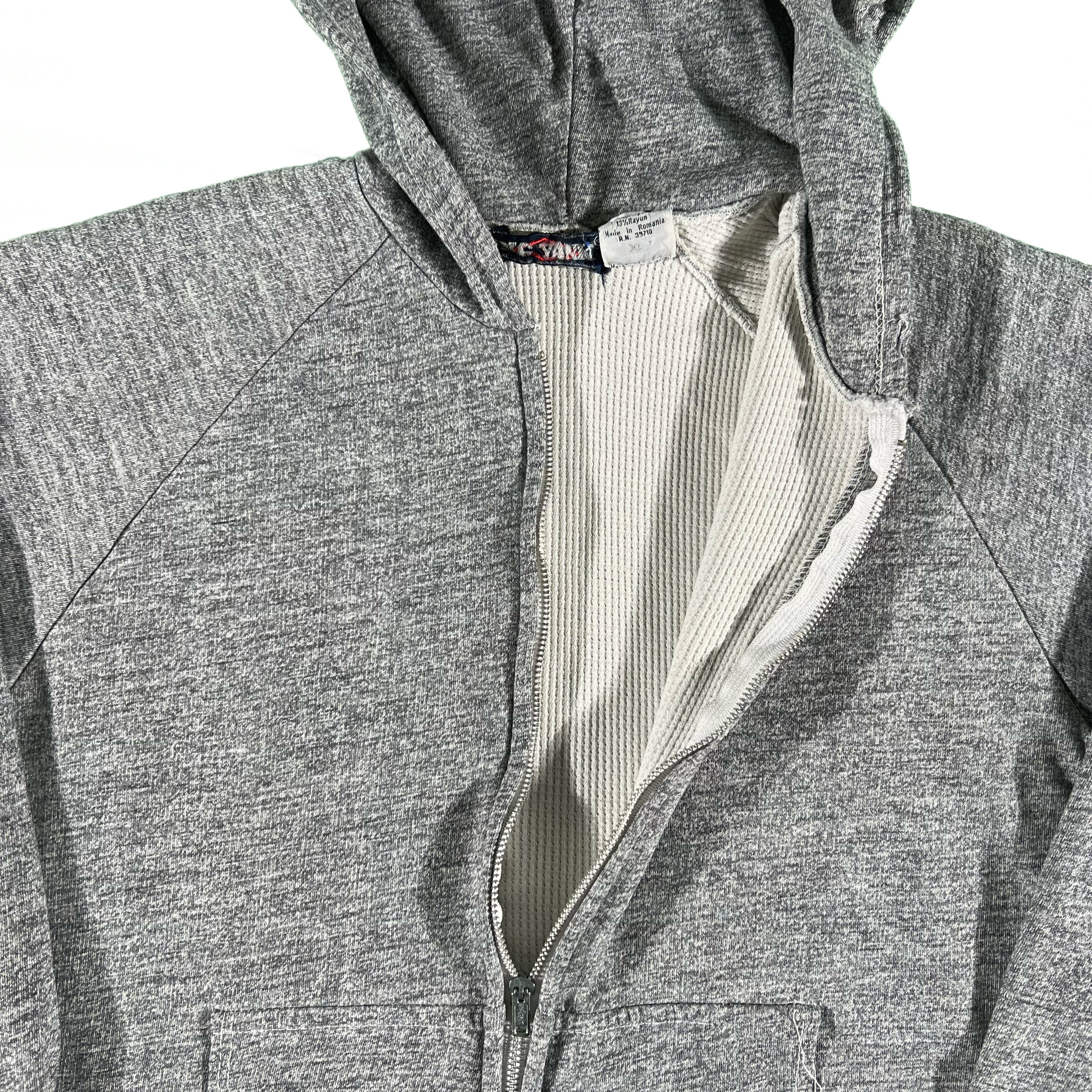 Waffle lined sale zip hoodie