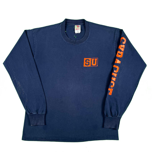 90s Perfectly Worn Syracuse Long Sleeve Tee- L