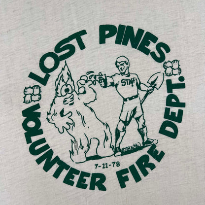 70s Lost Pines Volunteer Fire Boy Scouts Ringer Tee- L