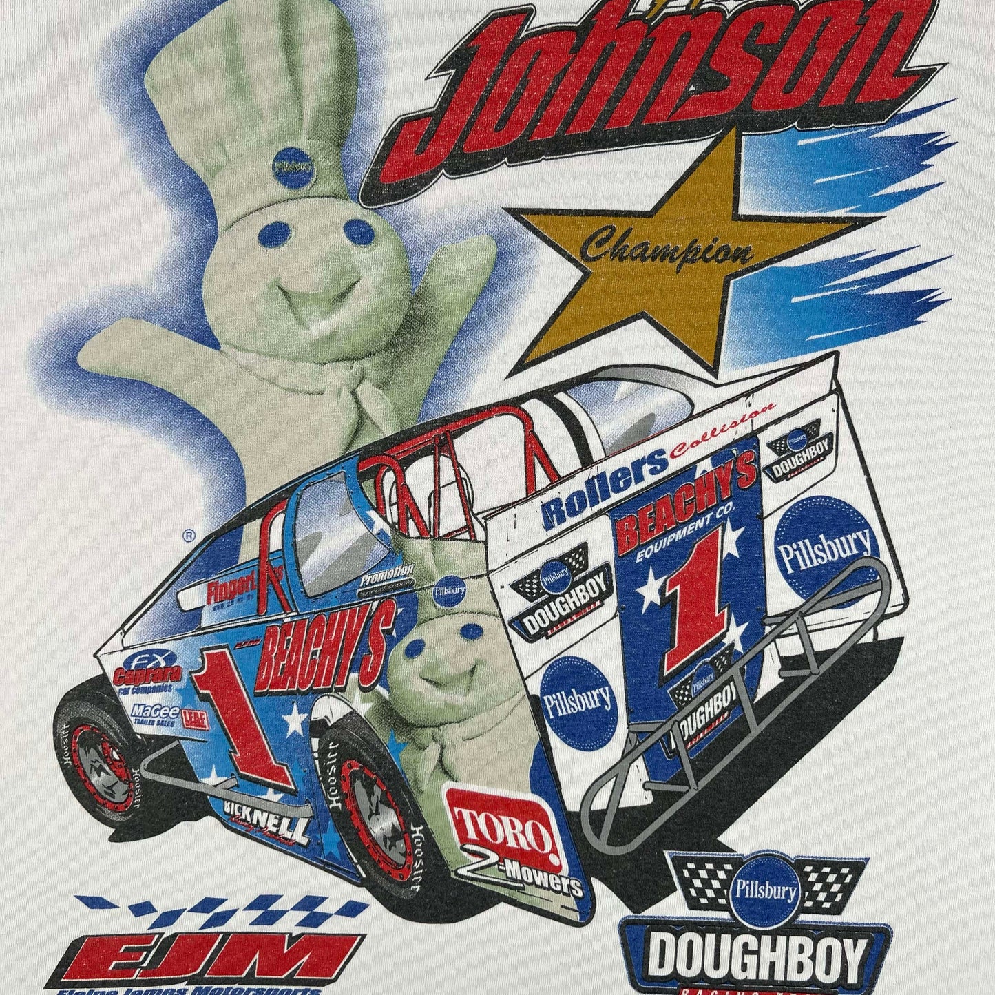 00s Pillsbury Doughboy Nascar Tee- L
