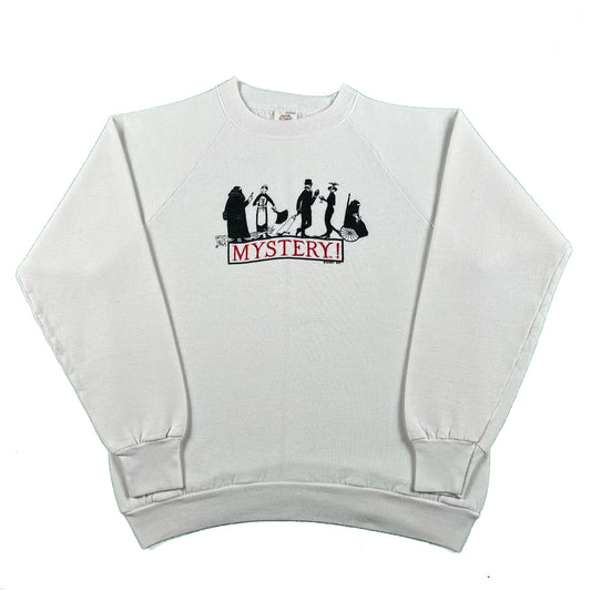 80s Edward Gorey 'Mystery!' Sweatshirt- M
