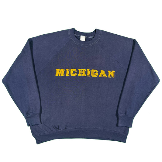 80s Boxy Michigan Sweatshirt- L