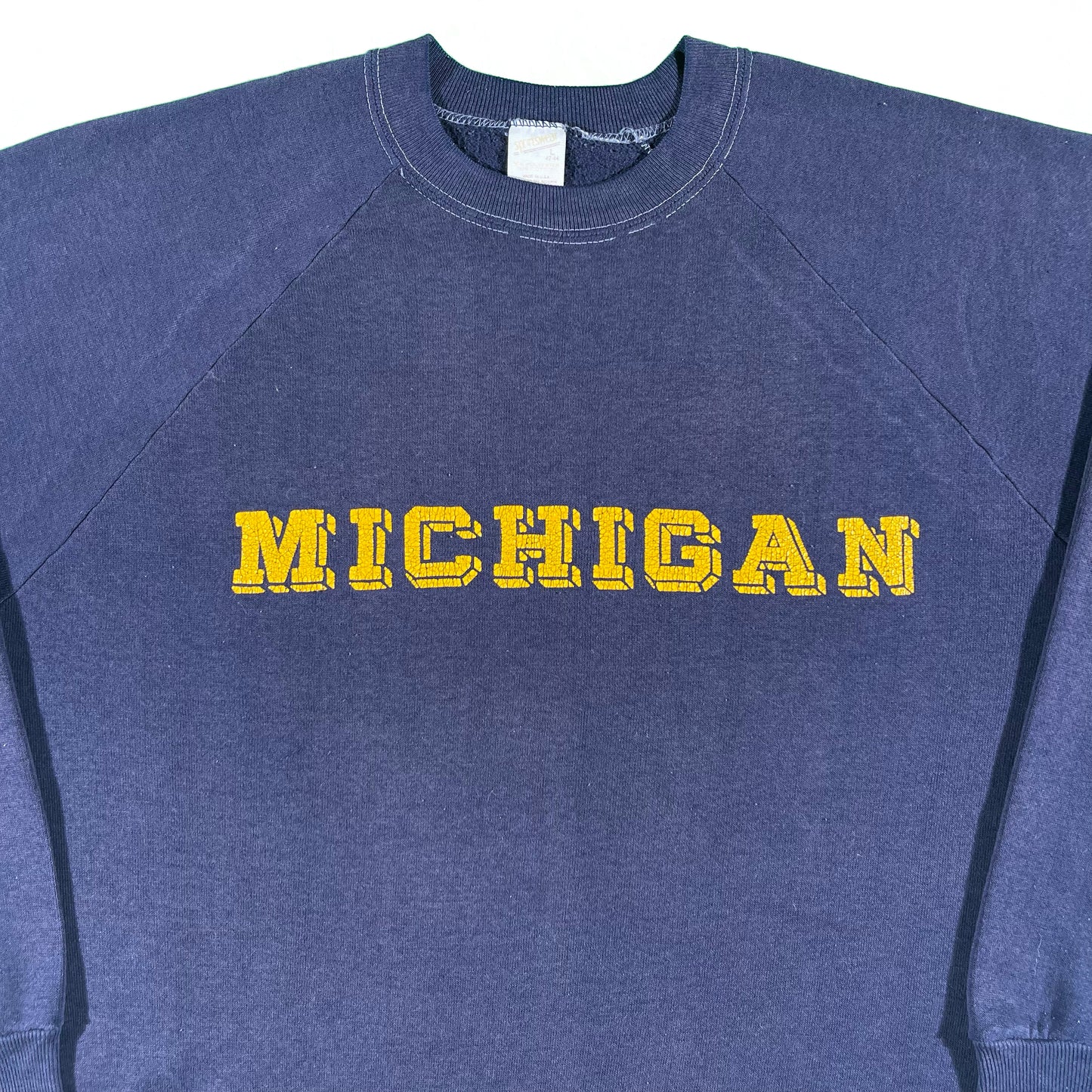 80s Boxy Michigan Sweatshirt- L