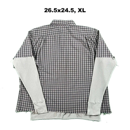 Vintage Eddie Bauer Cropped Plaid Shirt & Waffle Knit Thermals- SELECT COMBO
