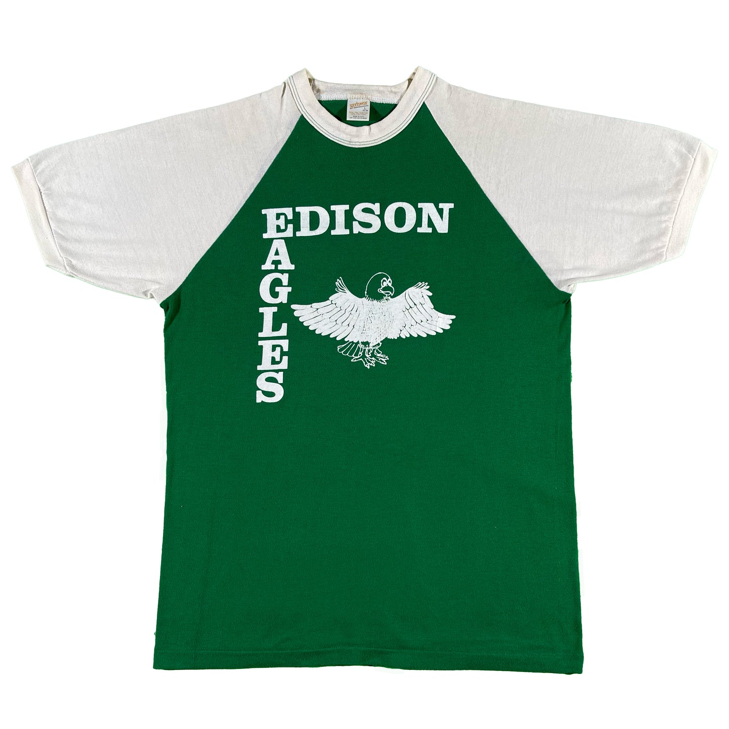 70s Two Tone 'Edison Eagles' Ringer Tee- M