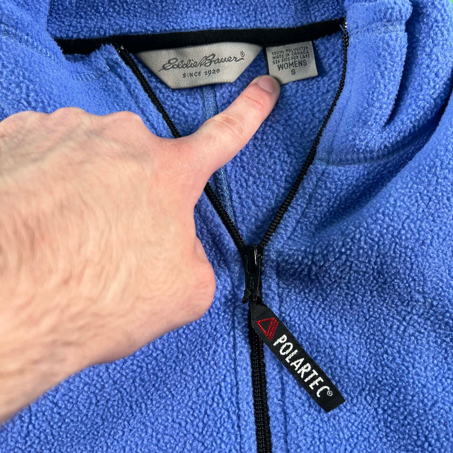 00s Eddie Bauer Dark Baby Blue Fleece Vest- S