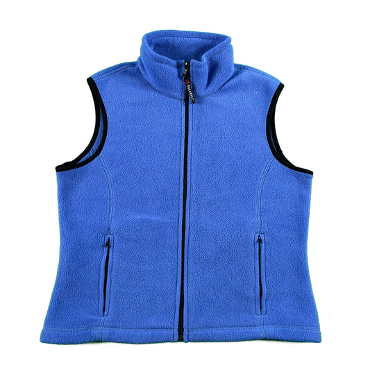00s Eddie Bauer Dark Baby Blue Fleece Vest- S