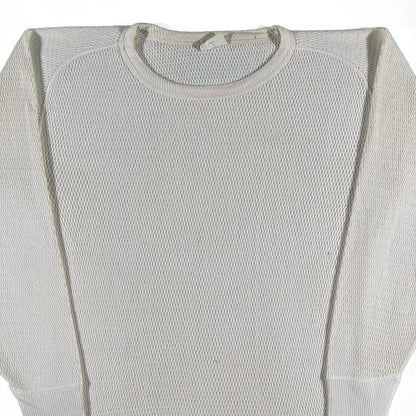 60s 100% Cotton Waffle Knit Thermal- L