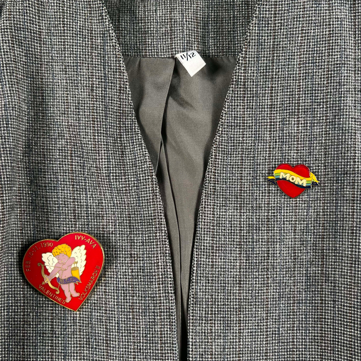80s Single Button 'Peabody House' Cropped Blazer- XS
