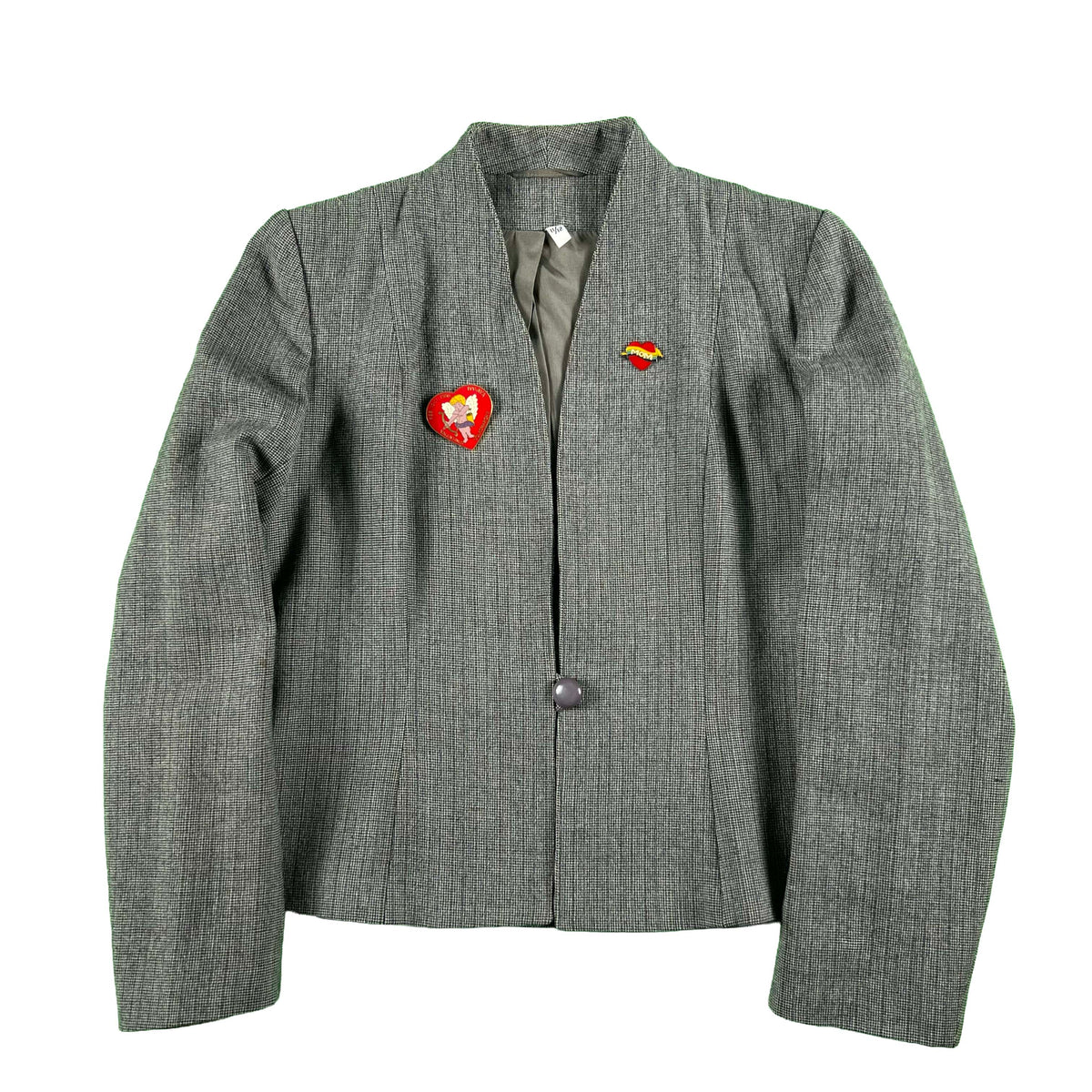 80s Single Button 'Peabody House' Cropped Blazer- XS